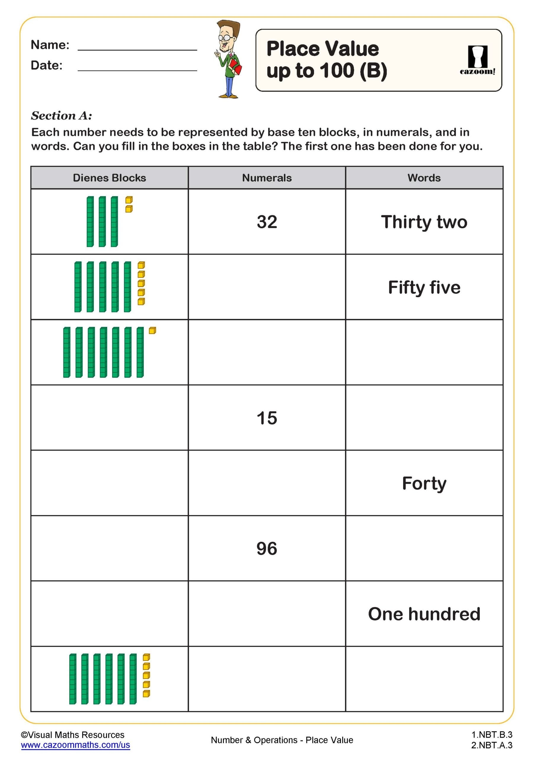 Printable First Grade Math Worksheets