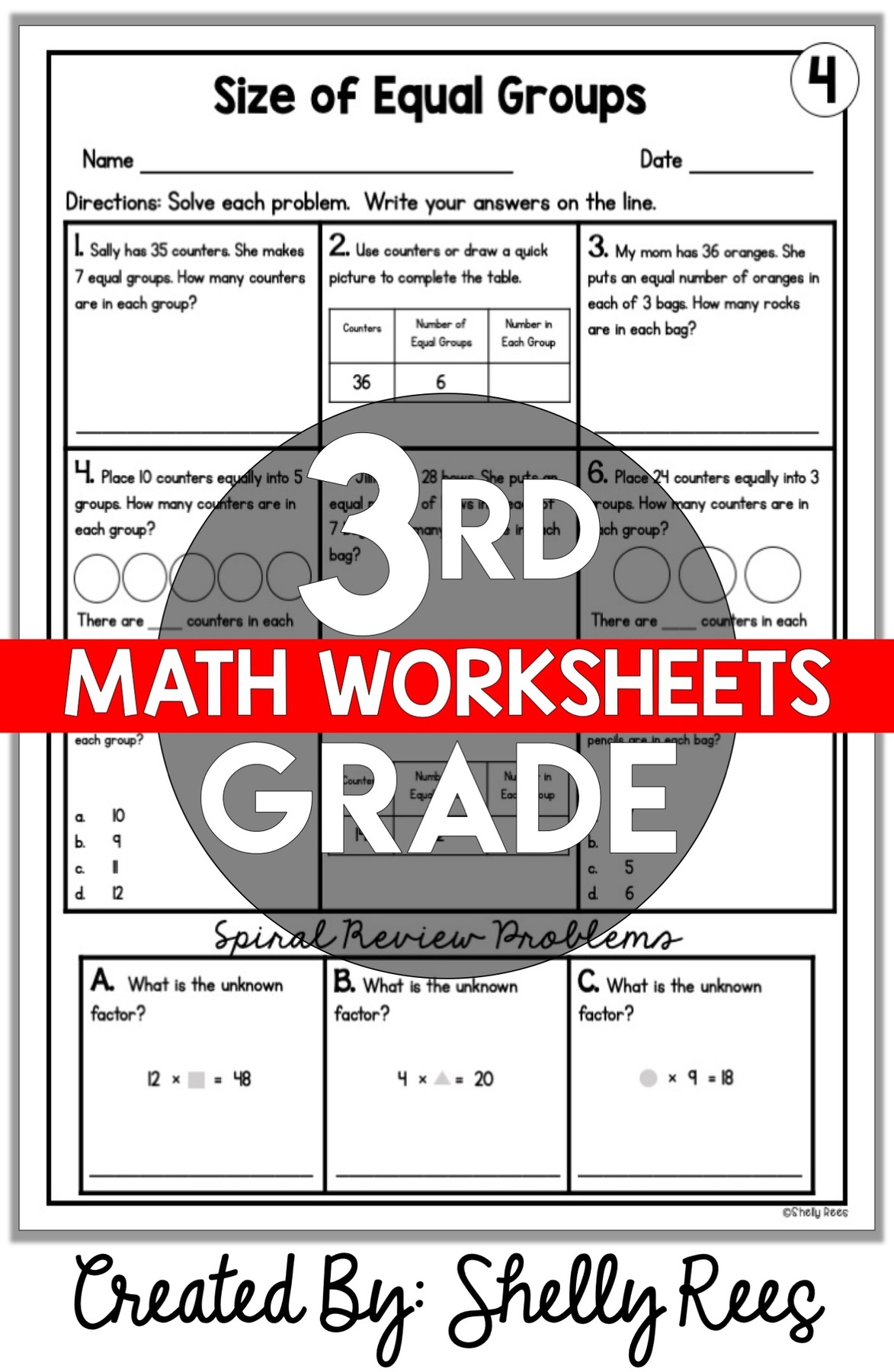 3rd Grade Math Worksheets Free And Printable Appletastic Learning