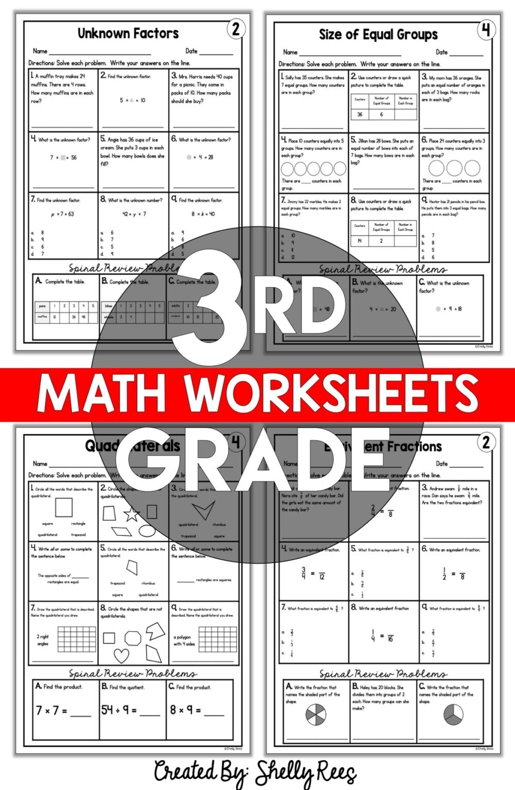 Free Printable Math Worksheets For 3rd Graders