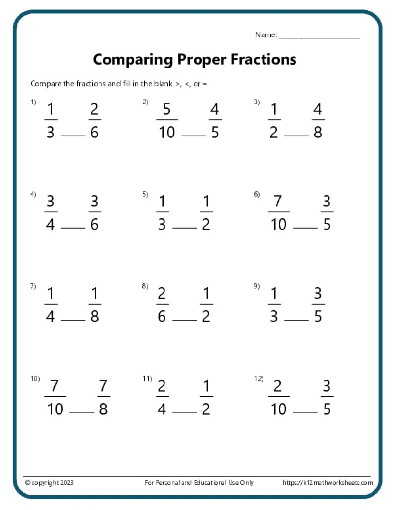 4th Grade Math Worksheets