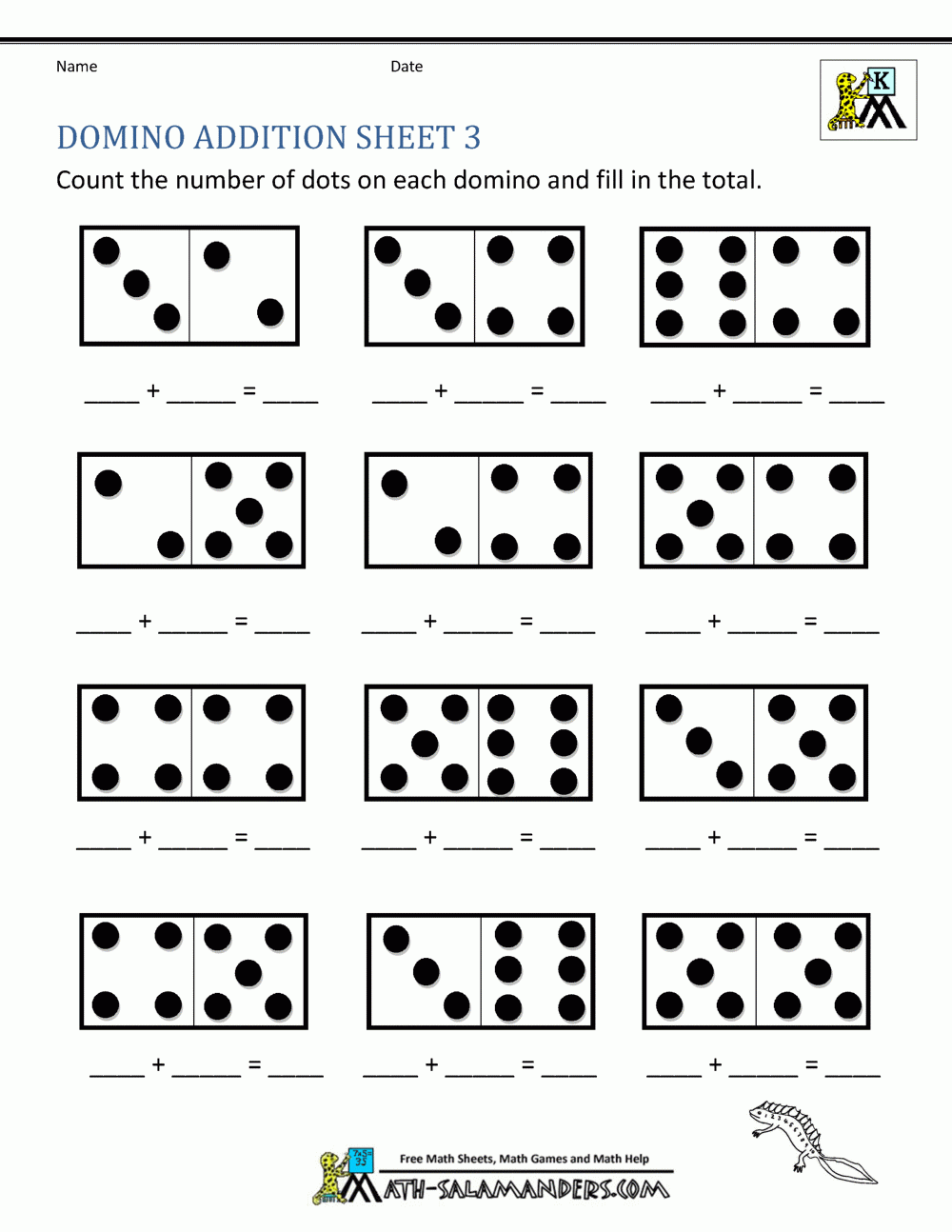 Kindergarten Printable Math Worksheets