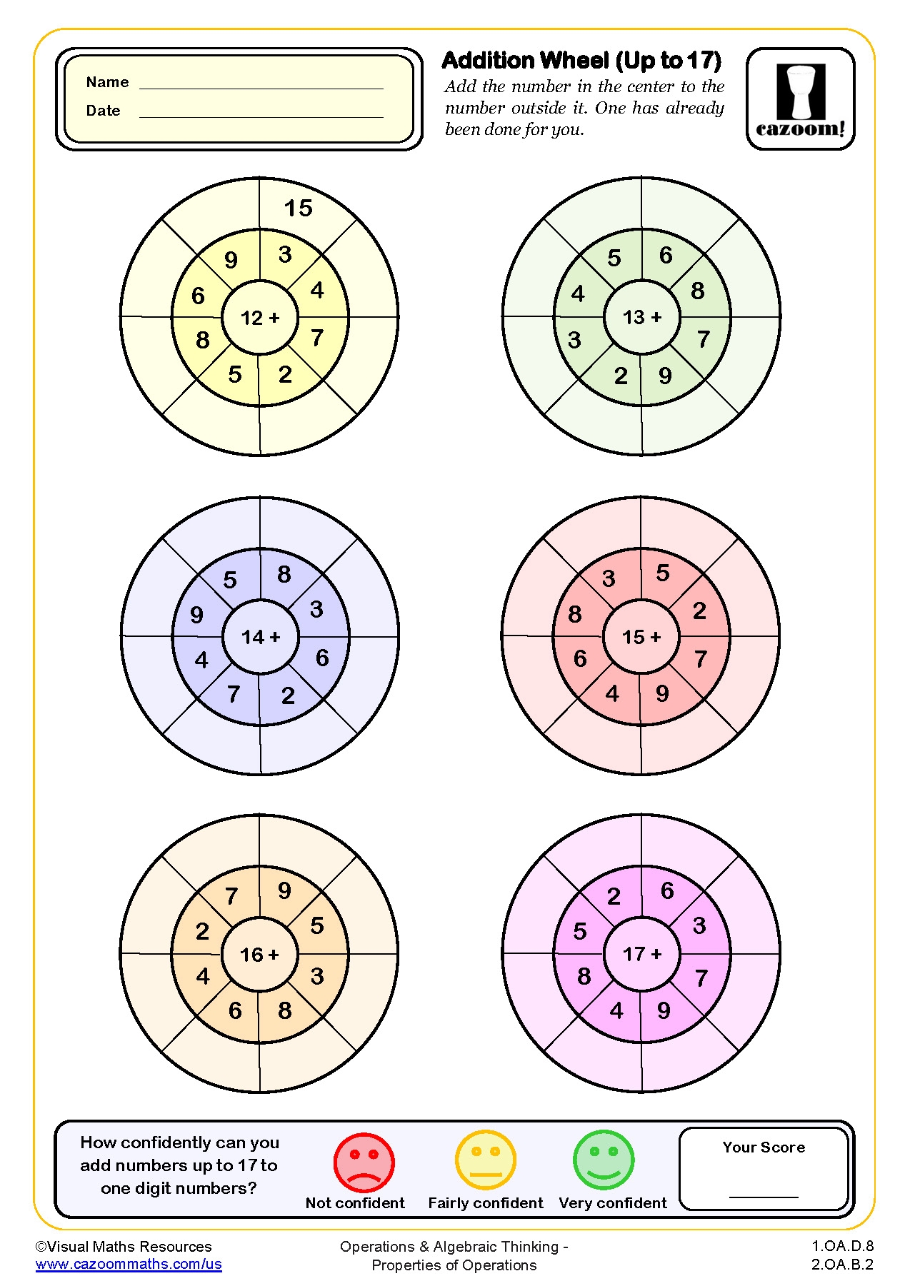 Addition Math Printable Worksheets