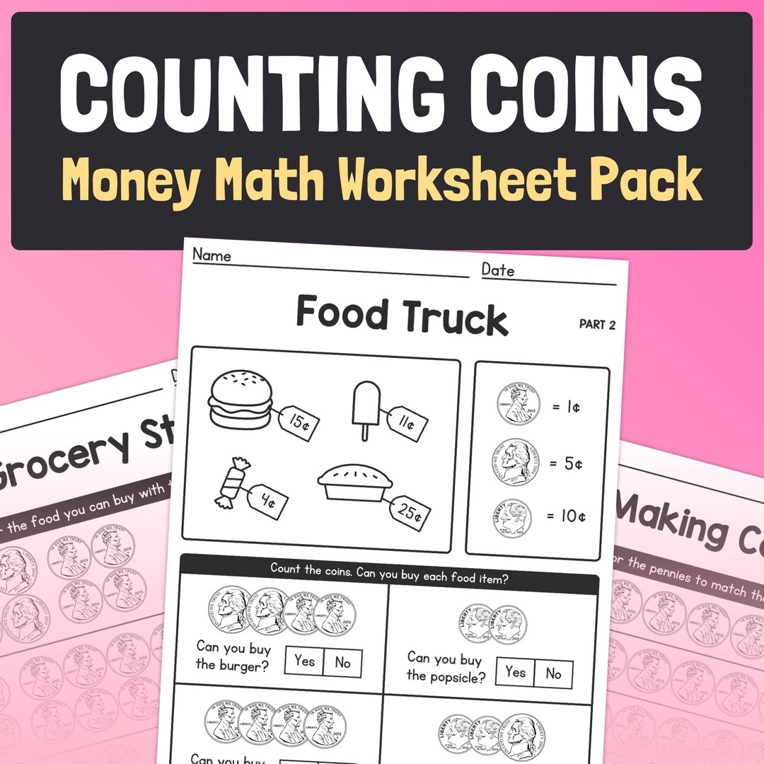 Money Math Worksheets Printable