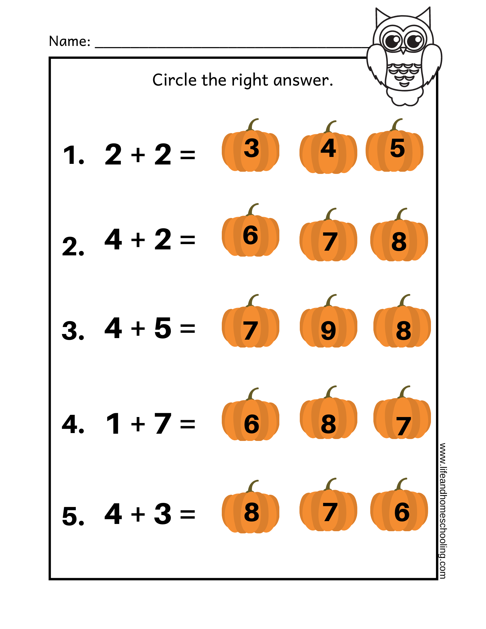 Printable Math Worksheets For 2nd Grade