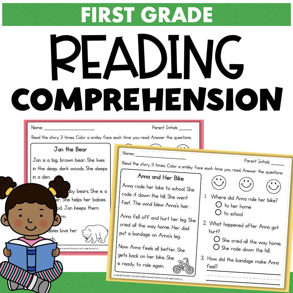 Free Printable Reading Comprehension Worksheets For 1st Graders