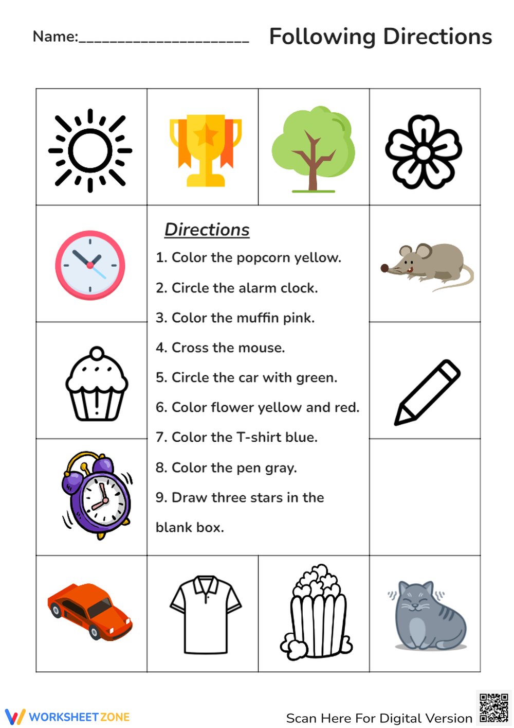 Following Directions Worksheets 2025