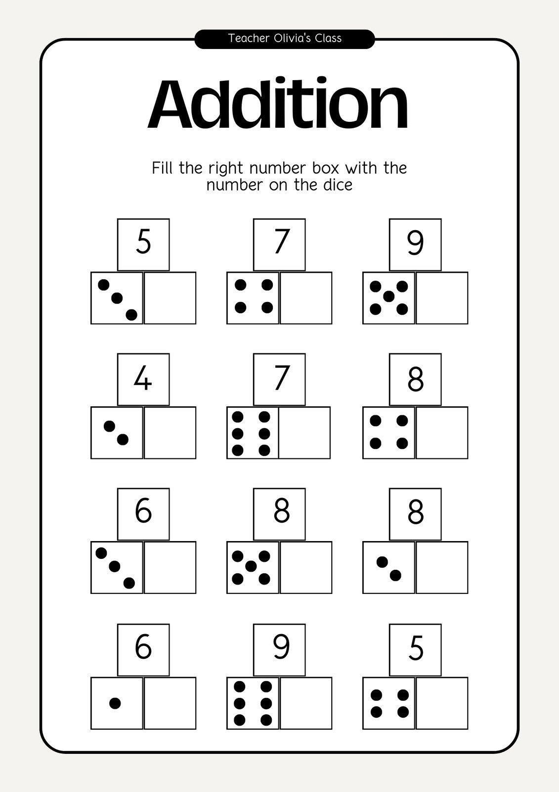 Printable 1st Grade Math Worksheets