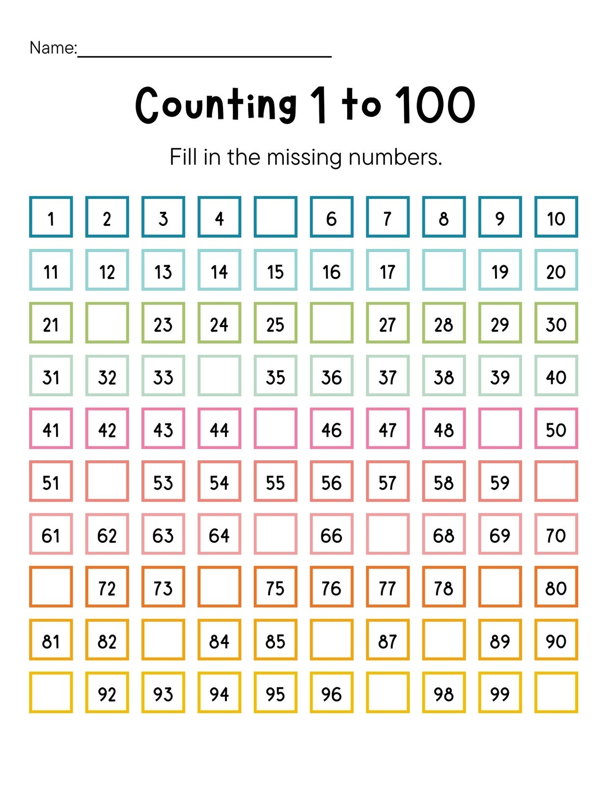 Free Printable Math Worksheets 1st Grade