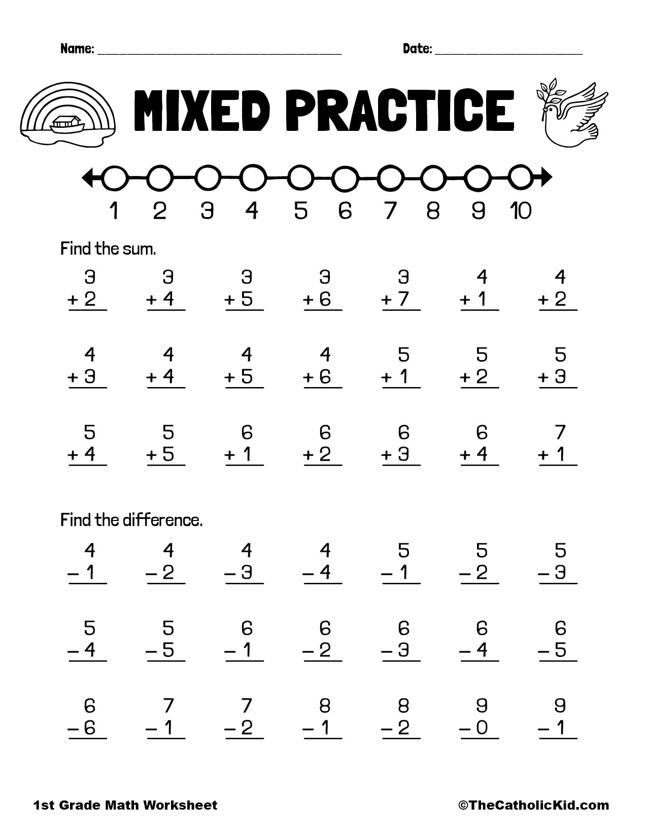 FREE 1st Grade Printable Math Worksheets First Grade Mad Minutes Worksheets Library