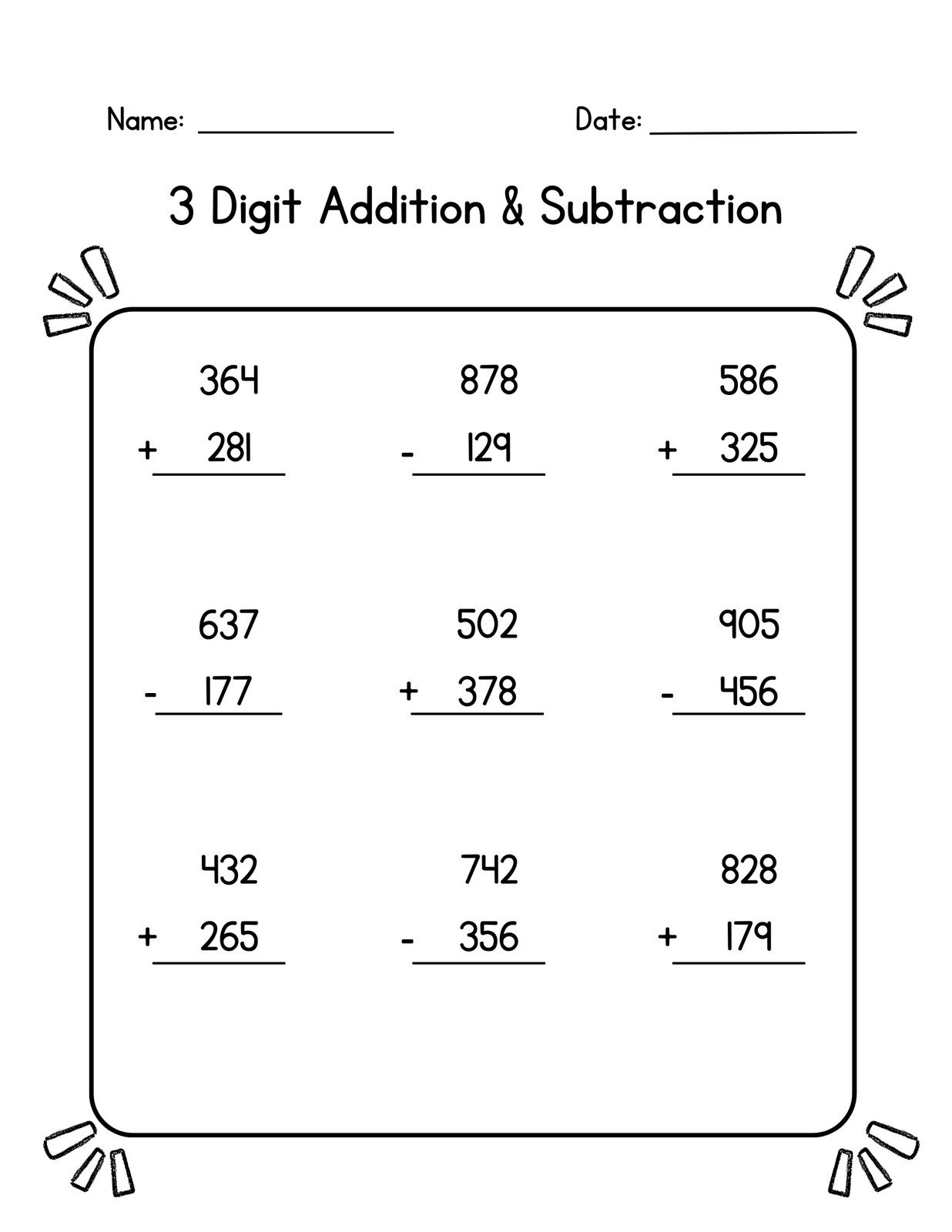 Free Printable Third Grade Worksheets