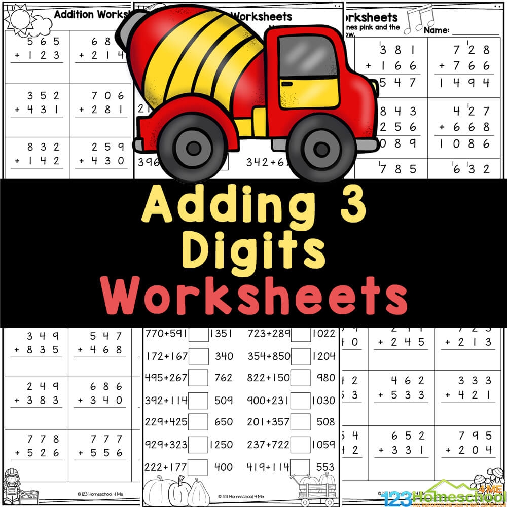 Free Printable Math Addition Worksheets