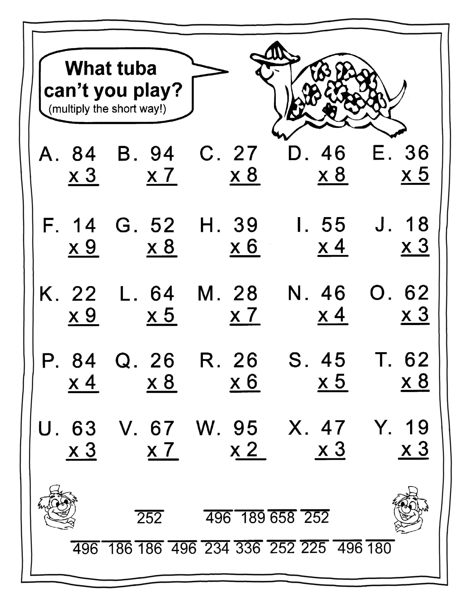Printable 3rd Grade Worksheets