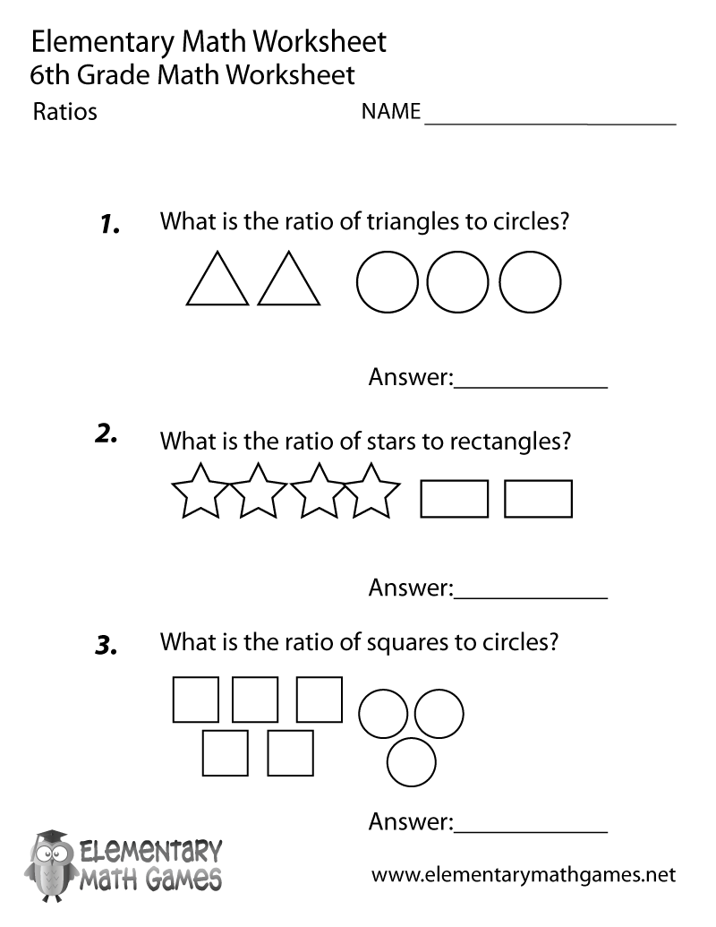 Free Printable 6th Grade Worksheets All Subjects