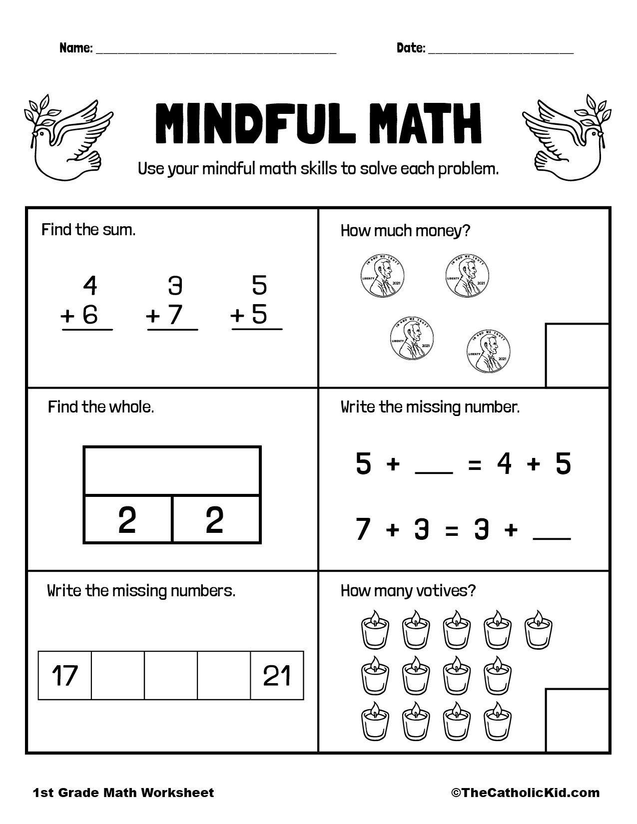 First Grade Worksheets Free Printable
