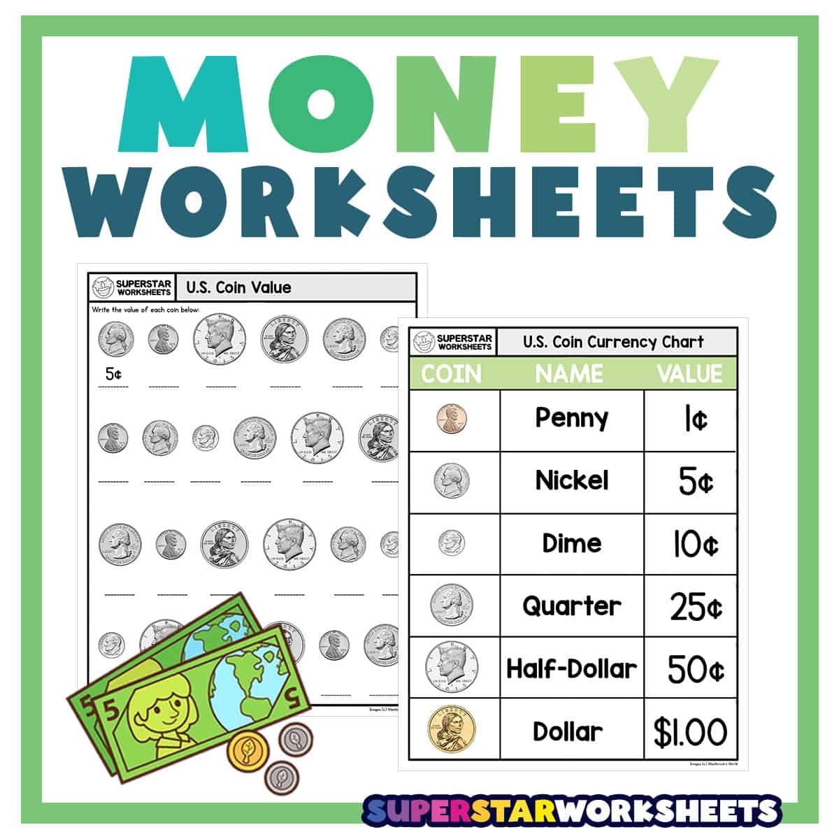 Printable Money Math Worksheets