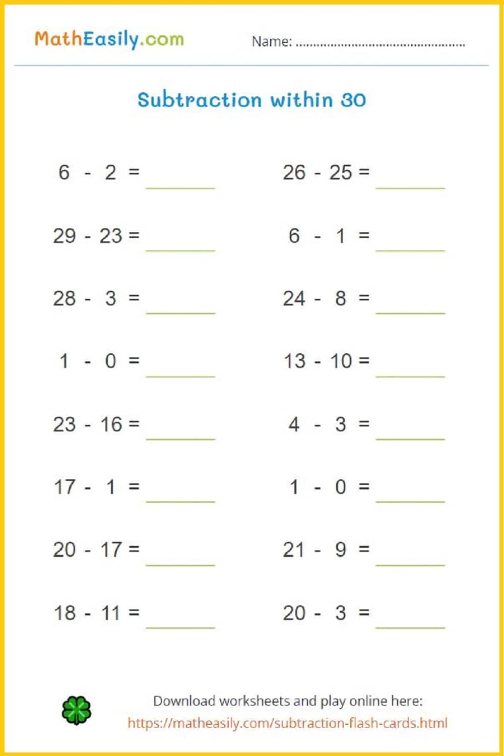 Printable Kindergarten Math Worksheets PDF Free Download