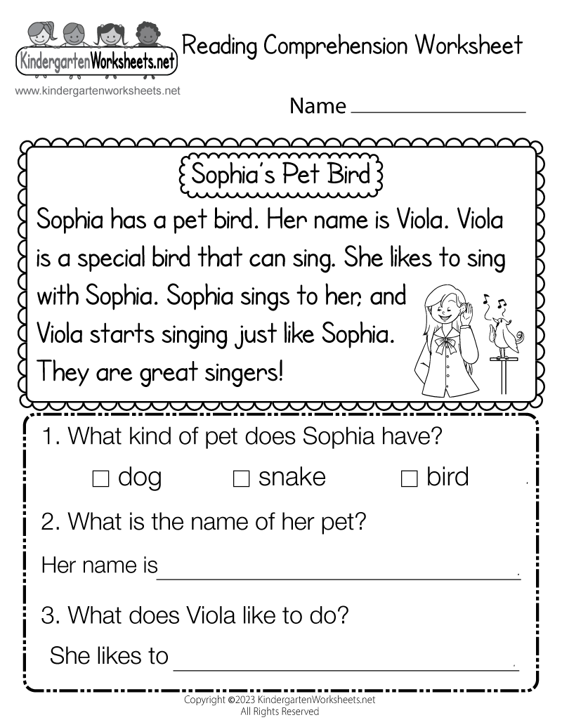Free Printable Reading Comprehension Worksheets For 3rd Grade