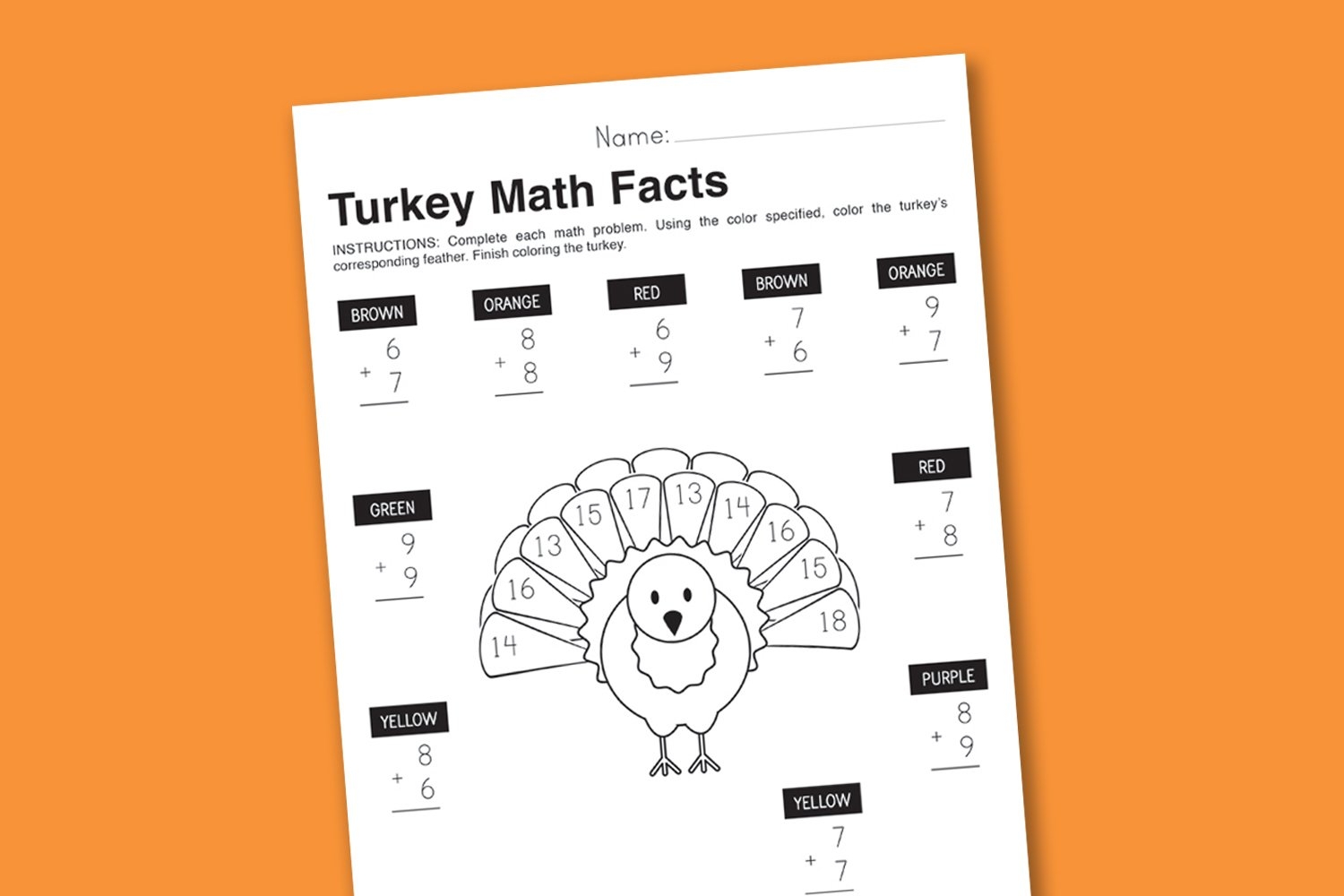 Free Printable Math Facts Worksheets