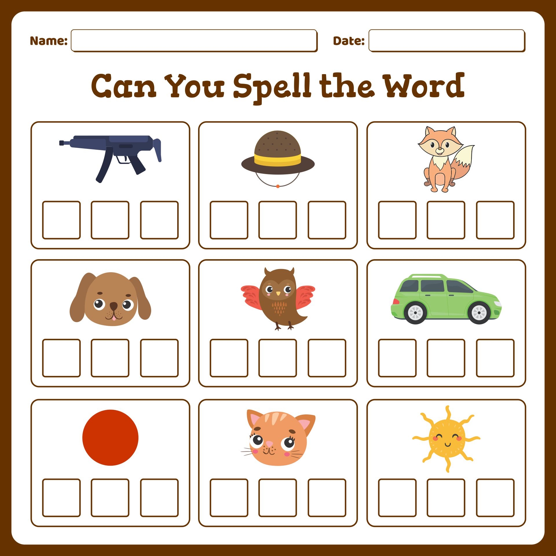 1st Grade Worksheets Free Printable Spelling