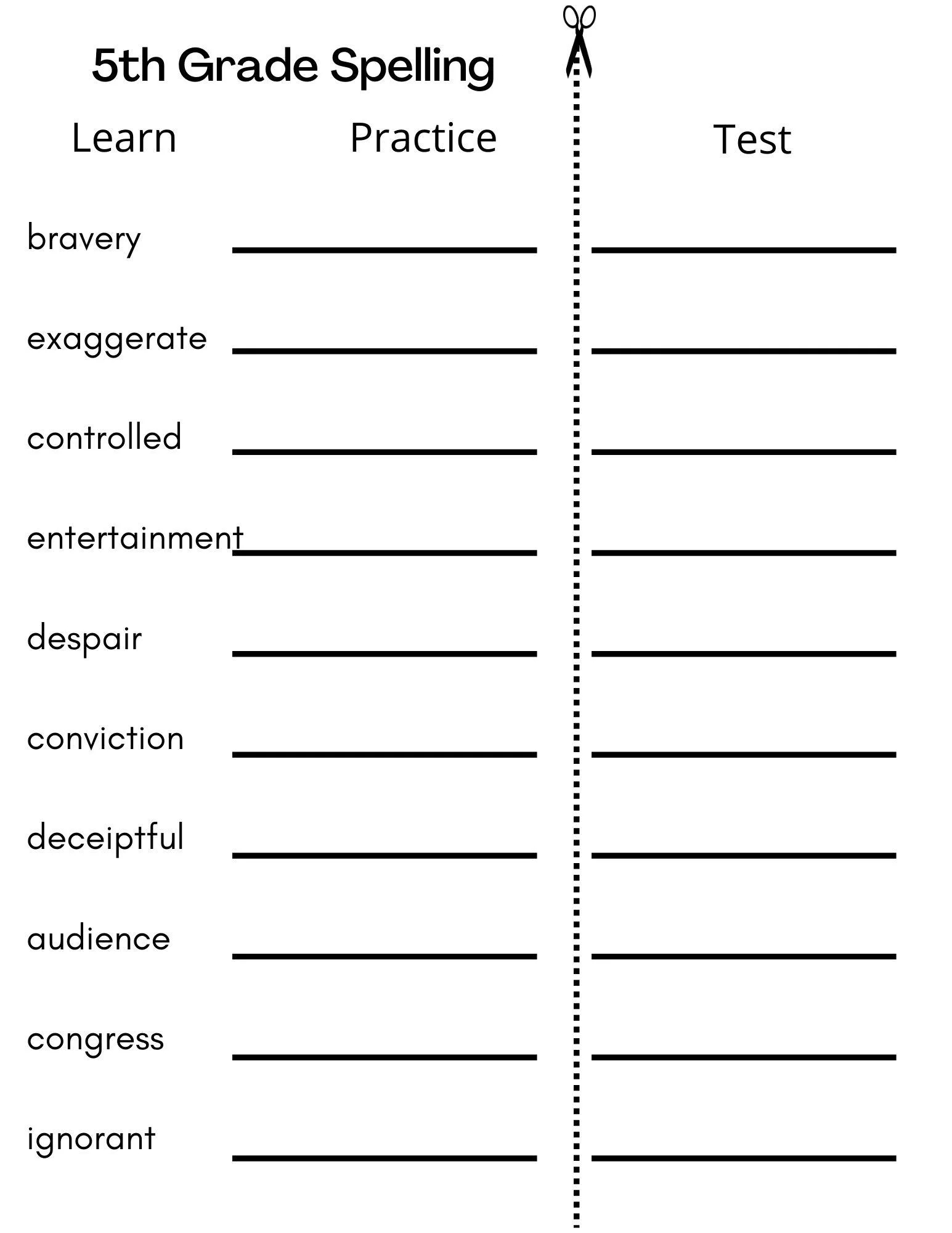 Worksheets For 5th Graders Printable