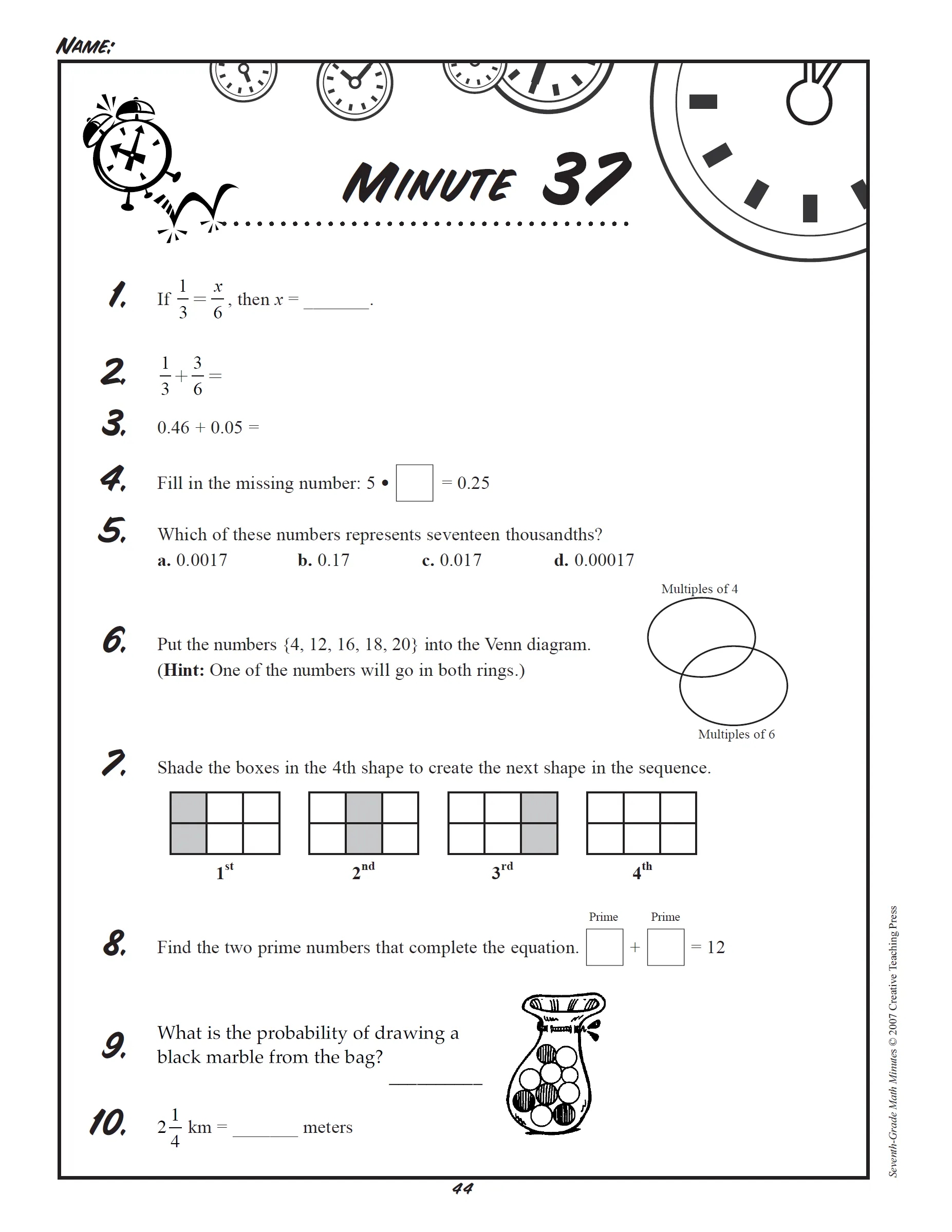 11 30 23 Math Minute 37 Interactive Worksheet Edform Worksheets Library