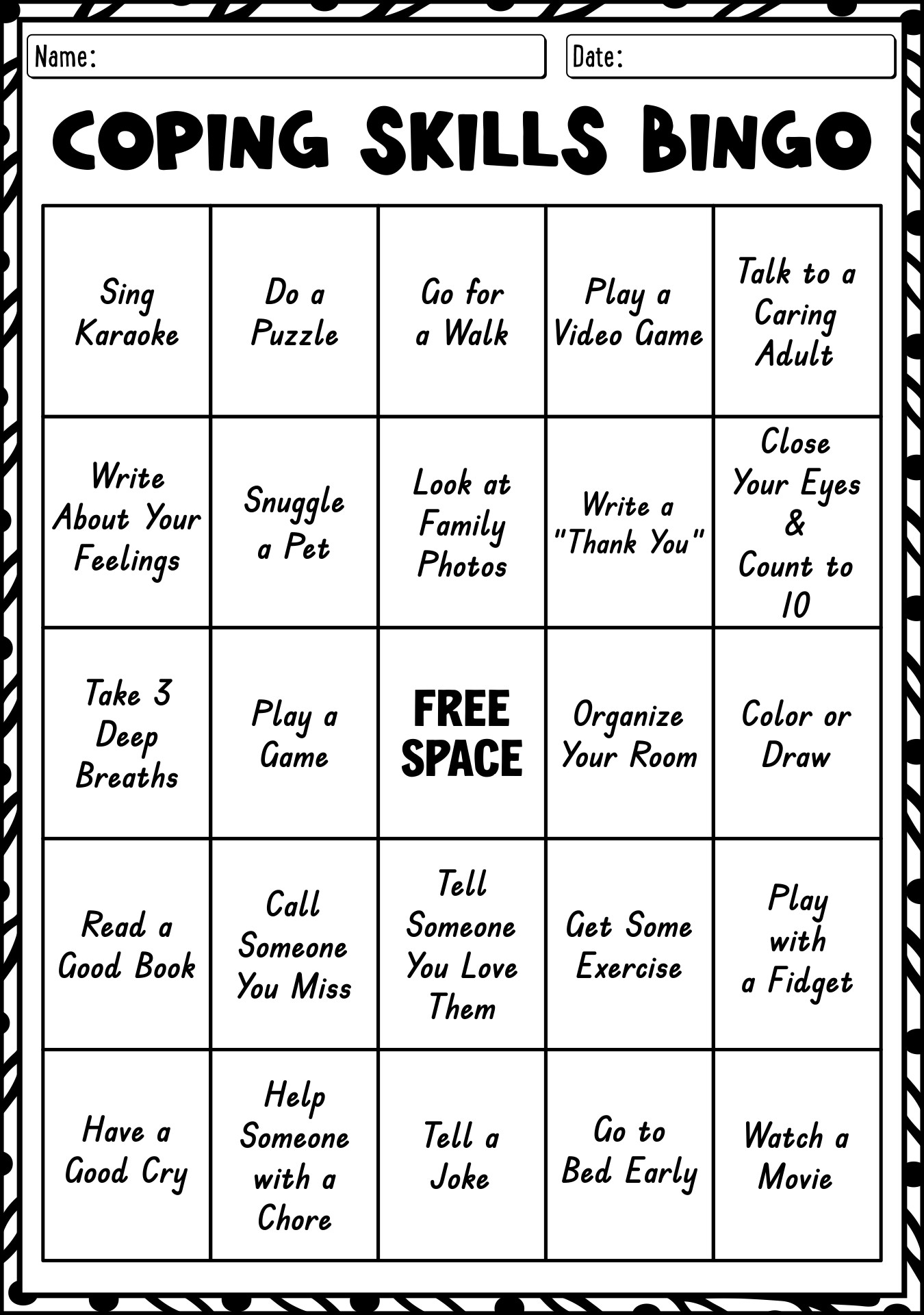 Free Printable Worksheets For Adults