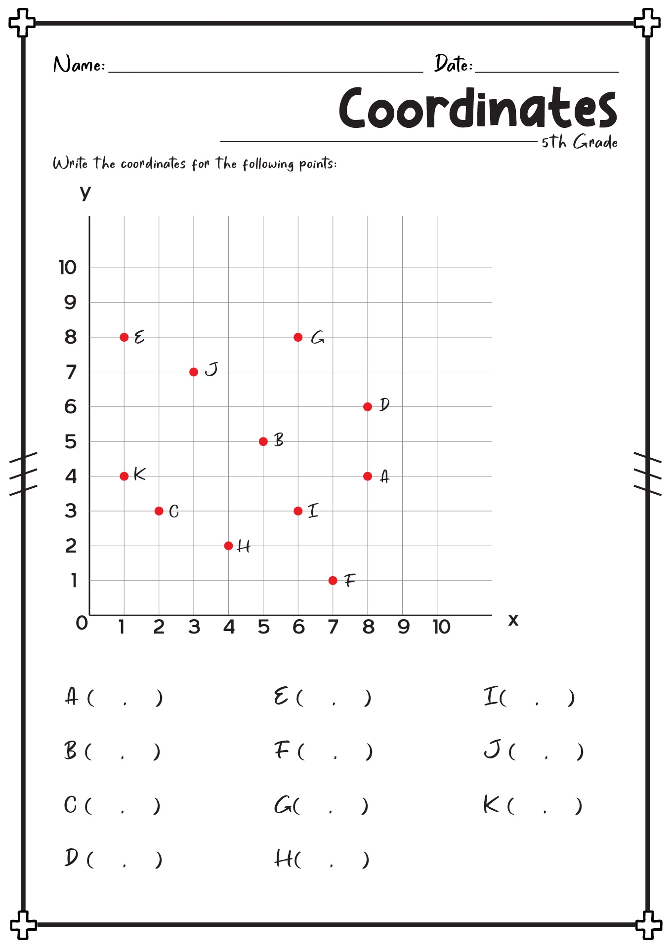 12 Coordinates Worksheets 5th Grade Free PDF At Worksheeto