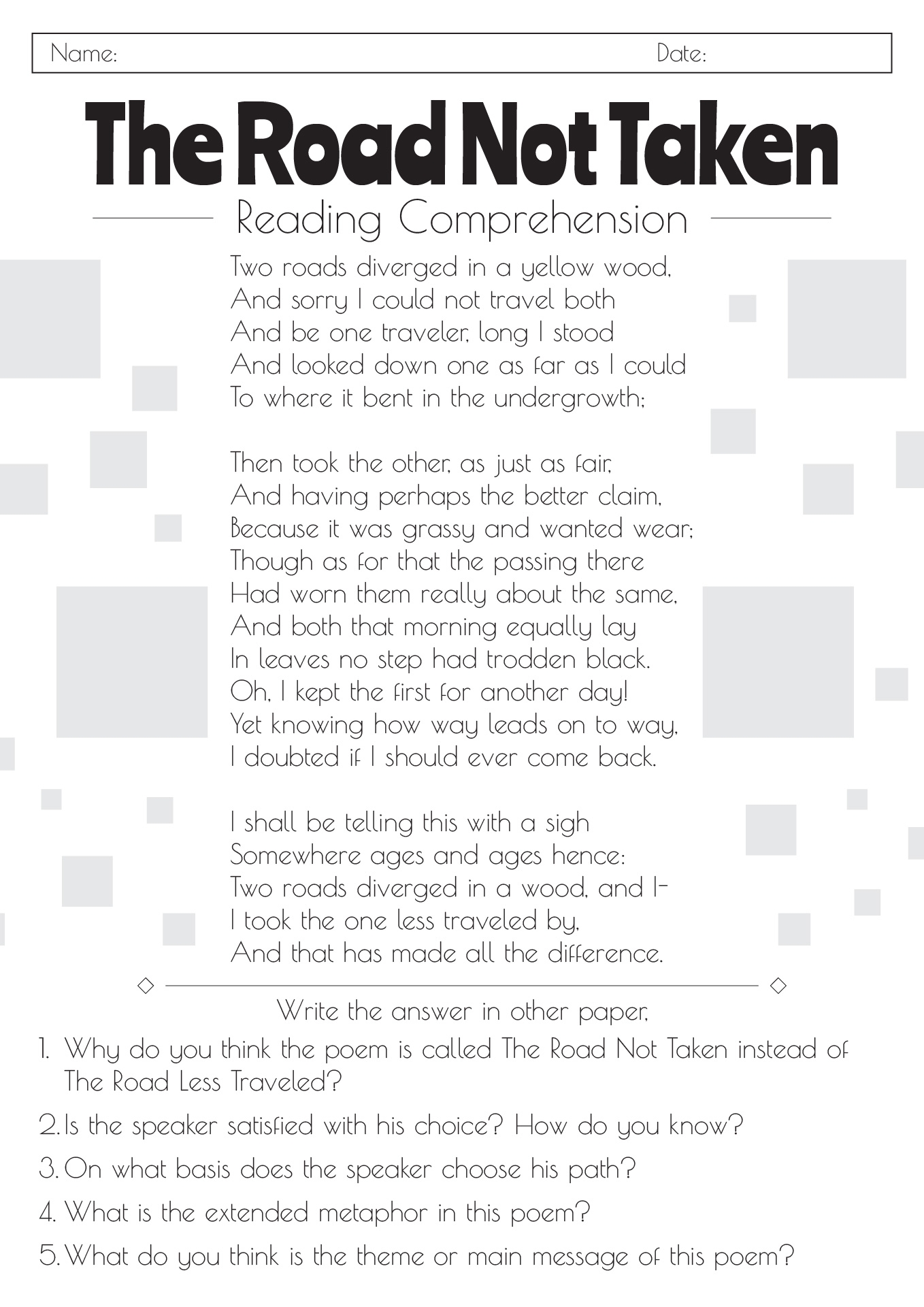 15 Printable 9th Grade Reading Comprehension Worksheets Free PDF At Worksheeto