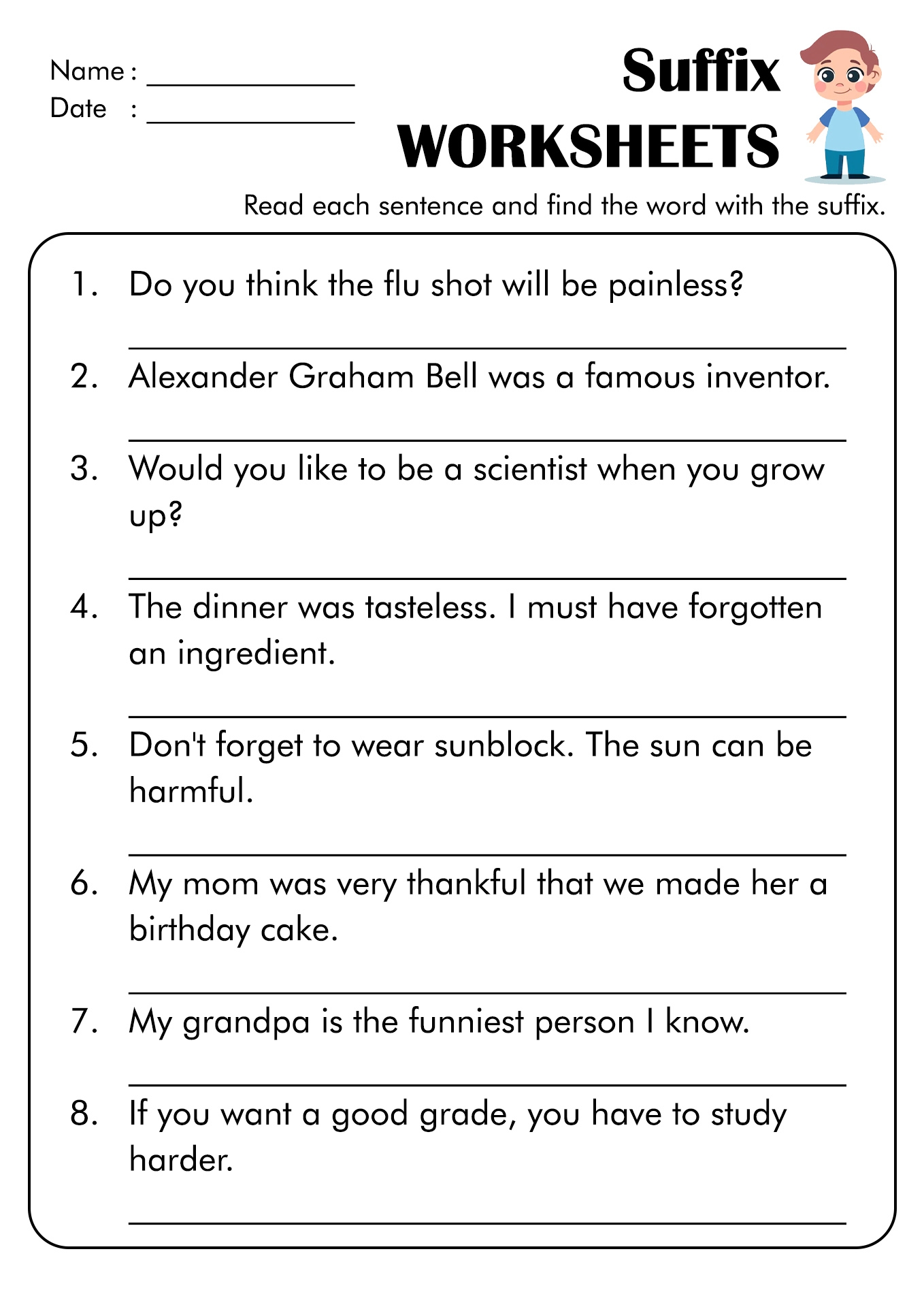 Free Printable 4th Grade Worksheets Pdf