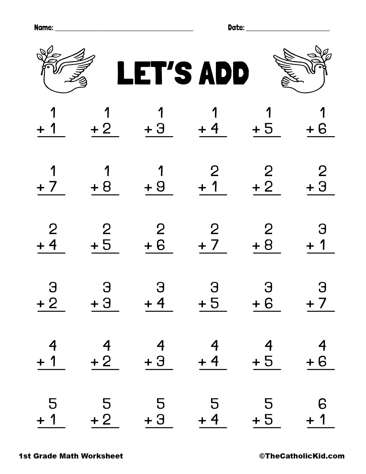 1st Grade Catholic Worksheets TheCatholicKid