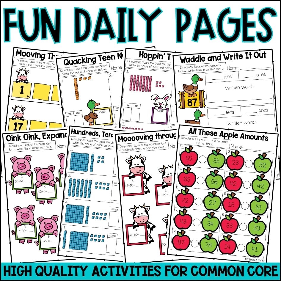 1st Grade Worksheets Printable Math