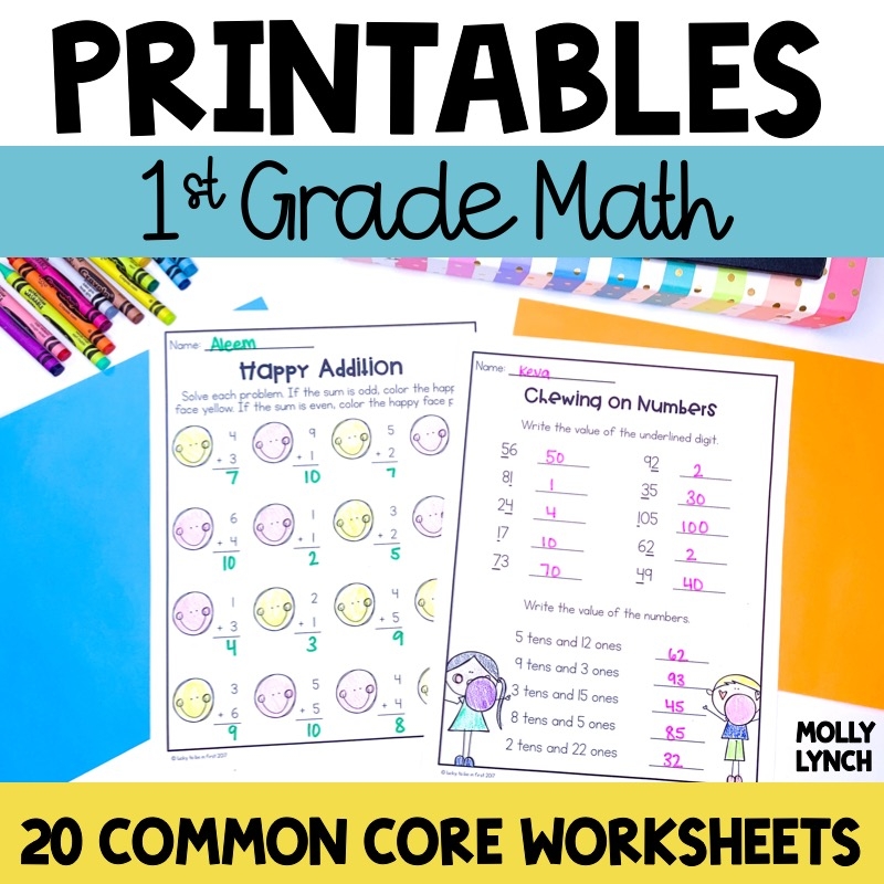 1st Grade Addition Worksheets Free Printable