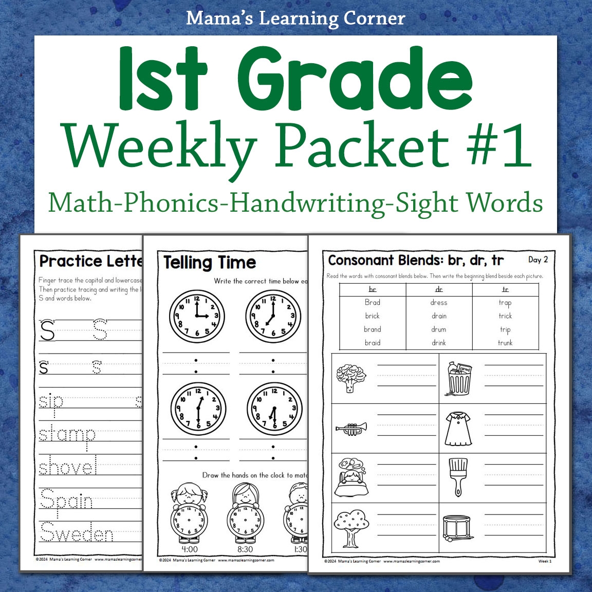 Free Printable First Grade Worksheets Math