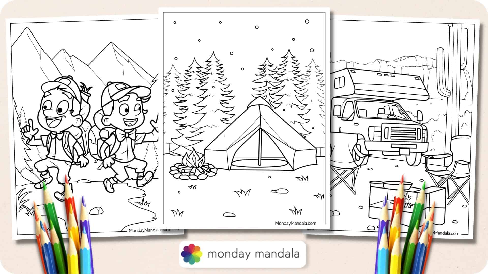 Free Printable Camping Coloring Sheets
