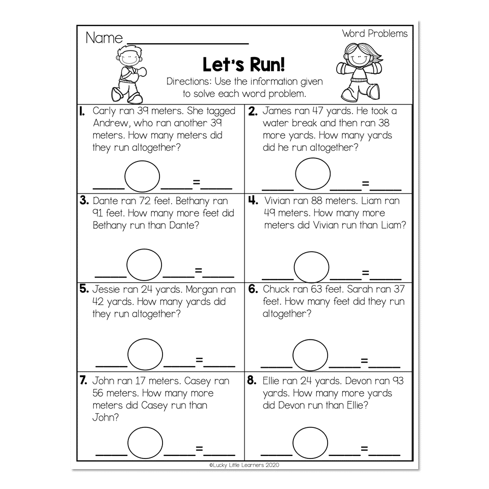 2nd Grade Math Worksheets Printable Packets