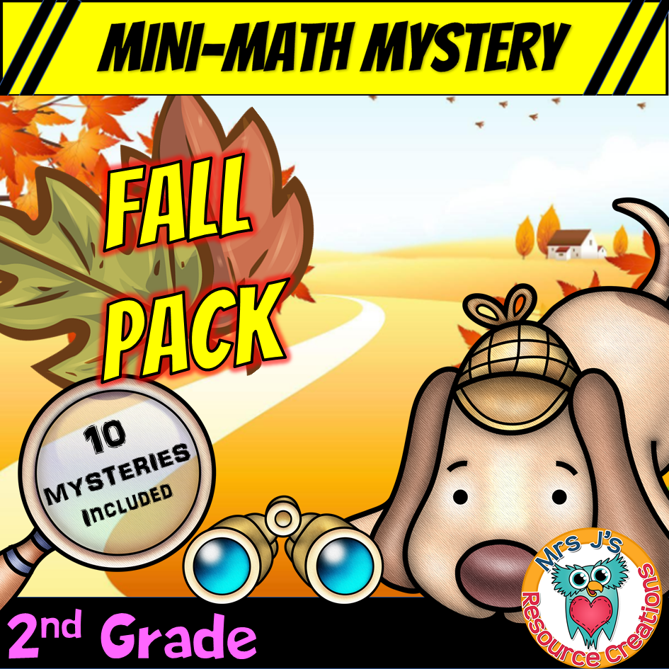 2nd Grade Mini Math Mysteries Fall Pack Of Ten Printable Digital Math Worksheets