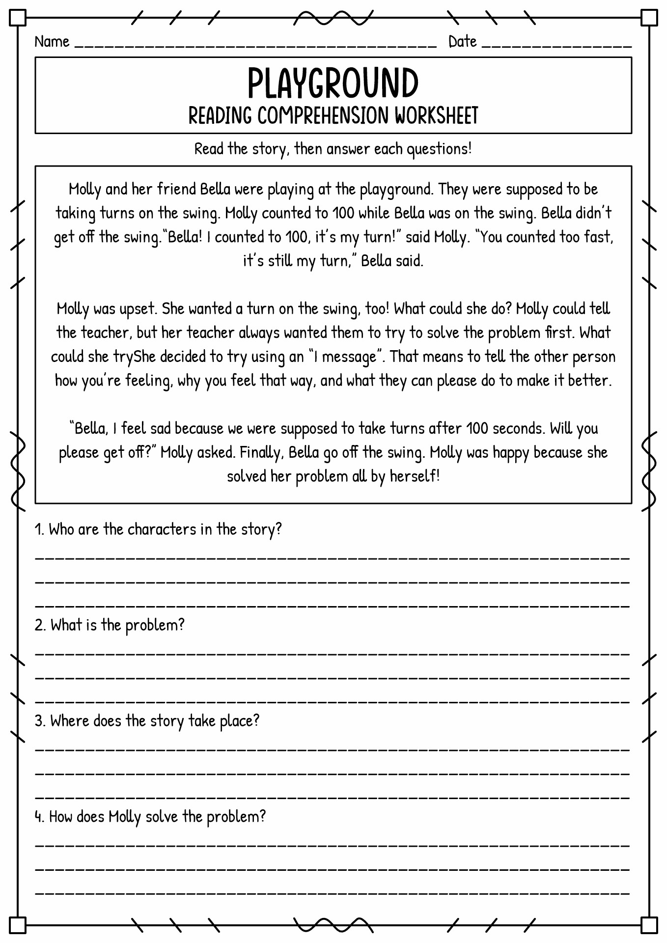 Free Printable Reading Worksheets For 2 Grade