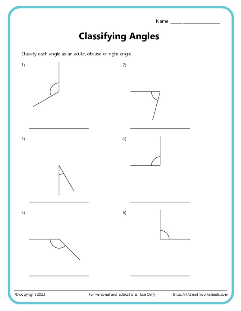3rd Grade Math Worksheets Printable Geometry
