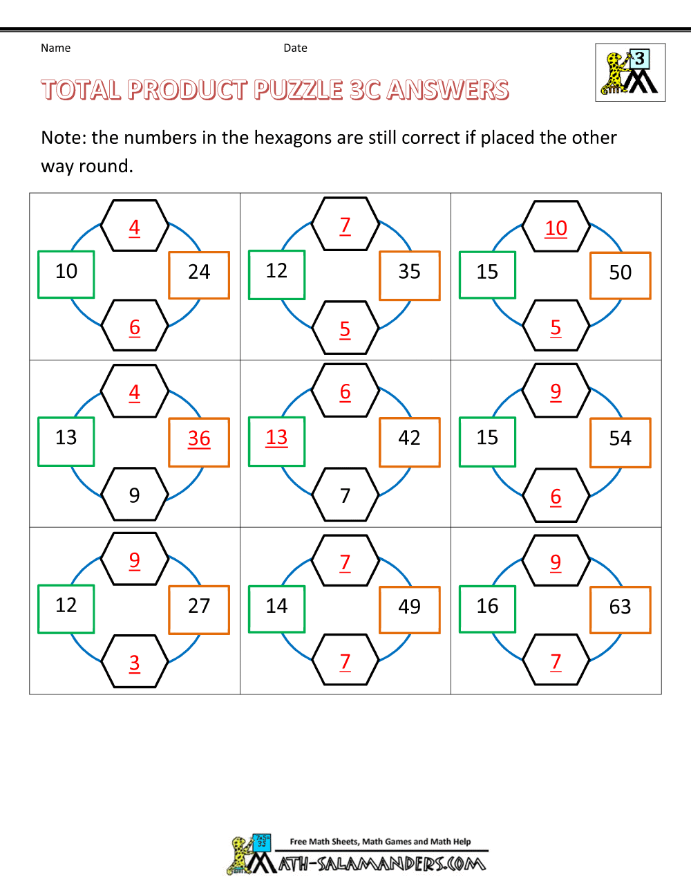 3rd Grade Math Puzzles Worksheets Worksheets Library