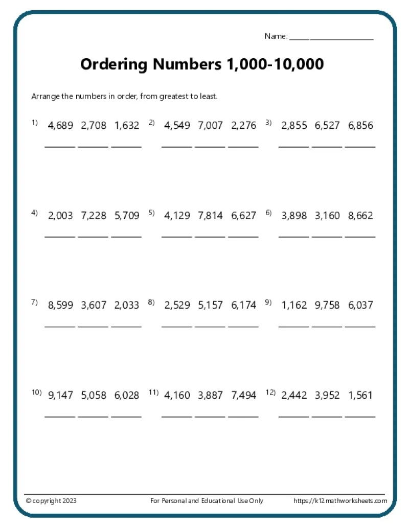 3rd Grade Math Worksheets