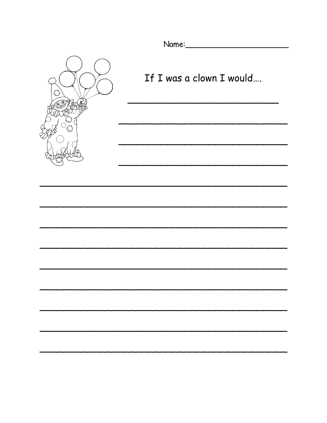 Writing Practice For Third Grade Worksheets