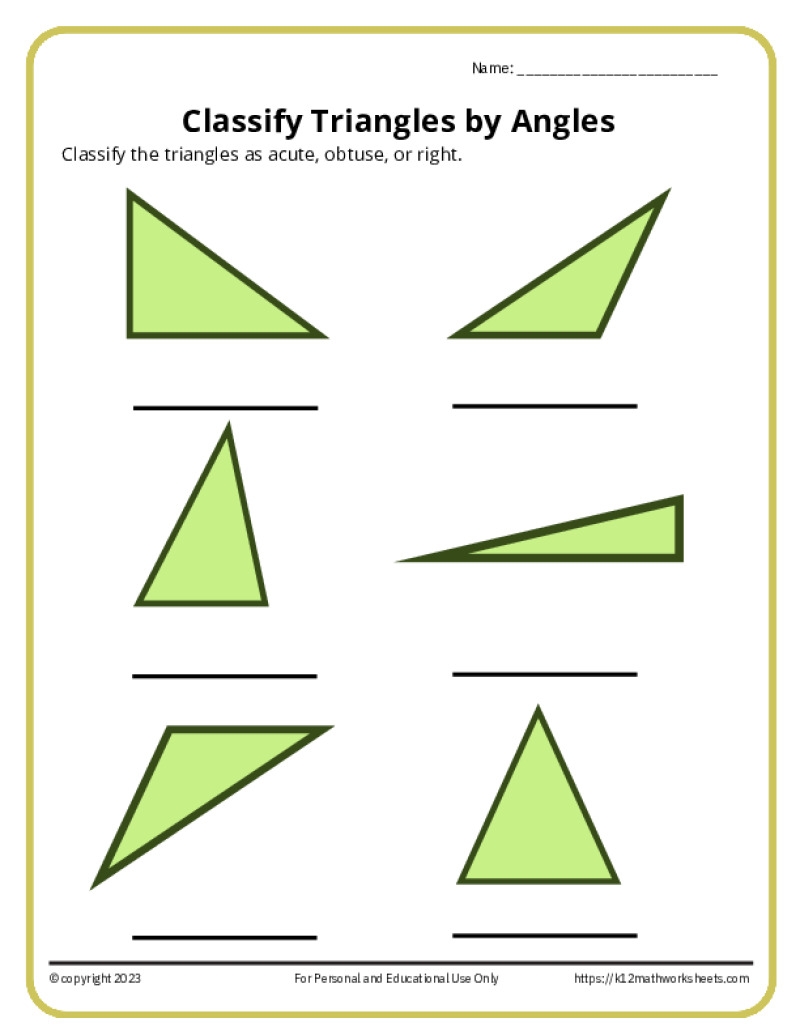 4th Grade Geometry Worksheets