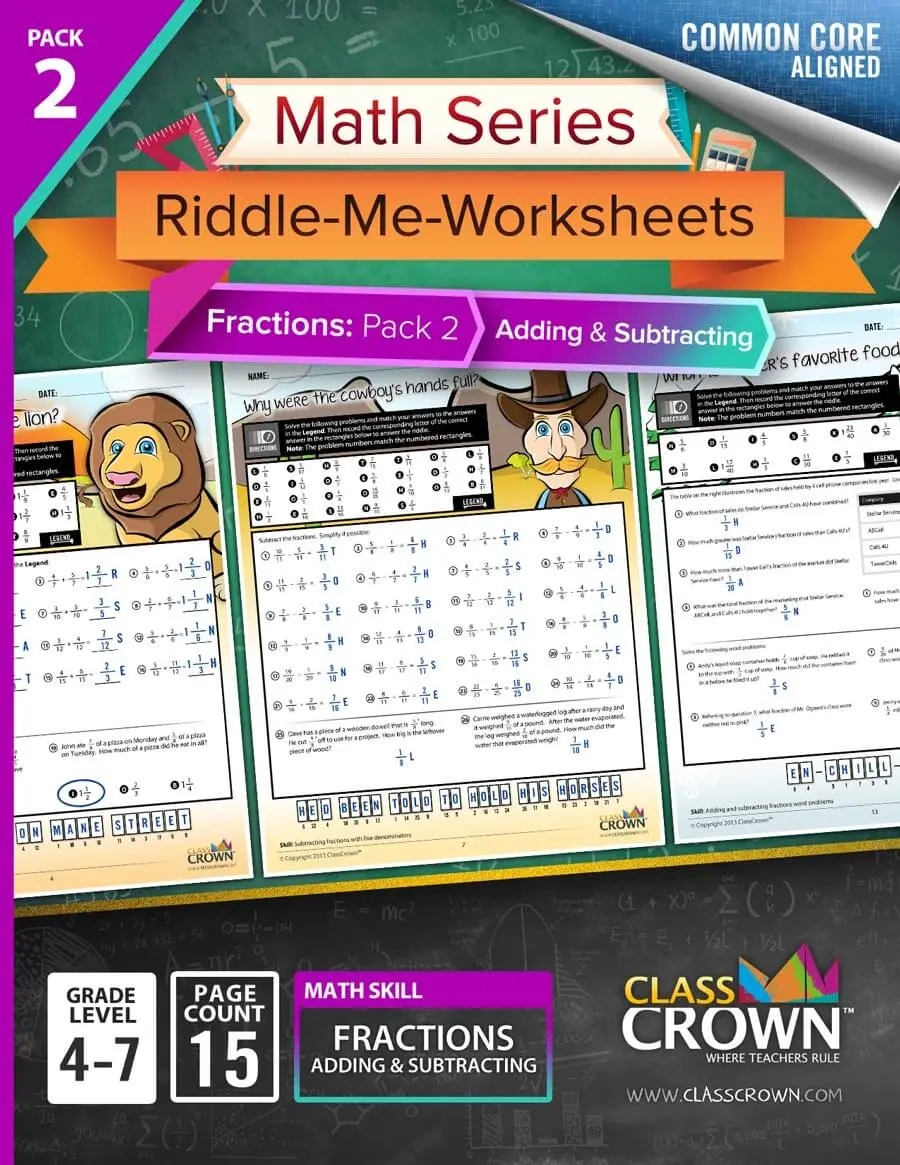 4th Grade Math Worksheets Pack 3 Math Worksheets ClassCrown