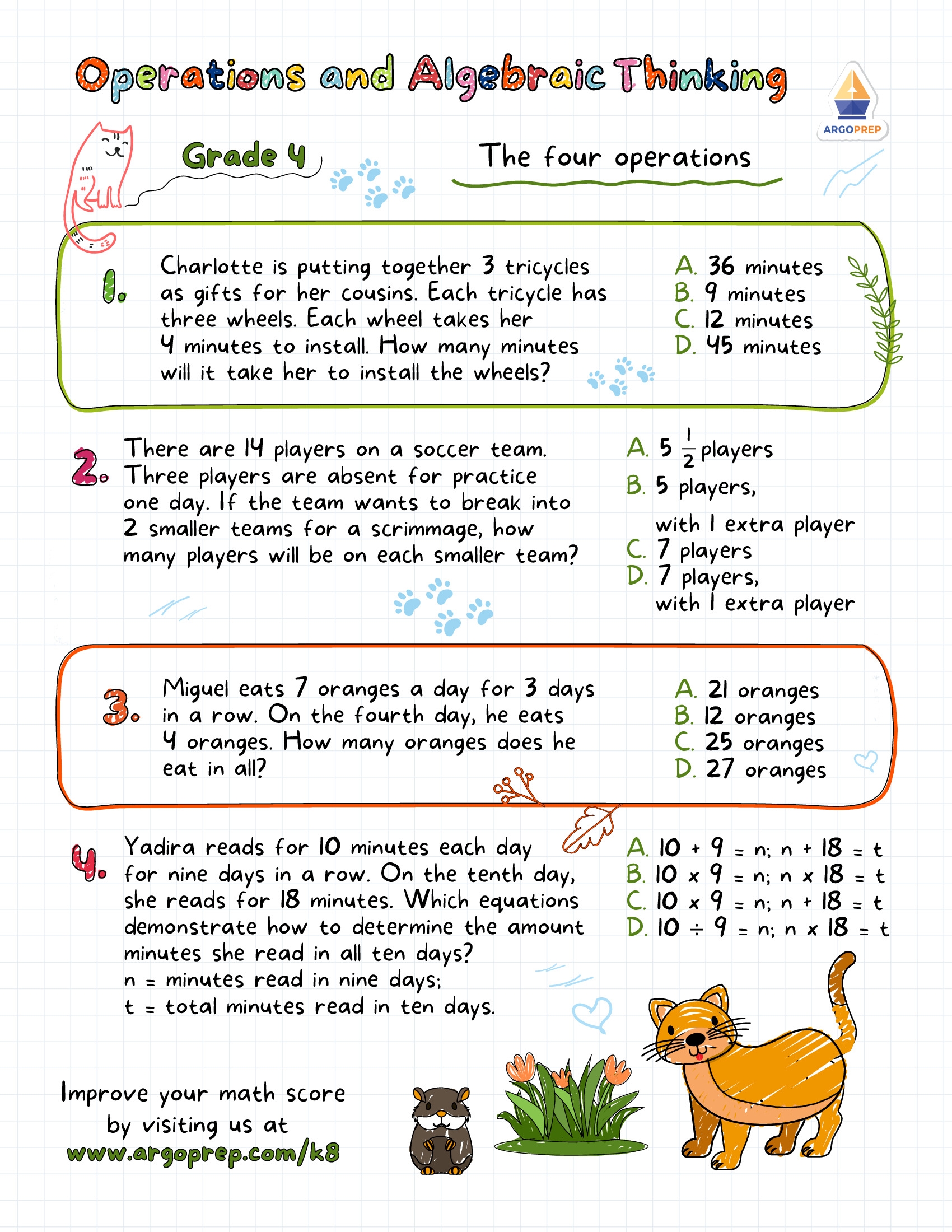 Writing Worksheets For 4 Graders