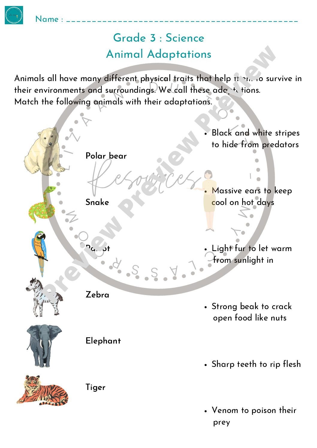 Printable Worksheets For 3rd Grade Science