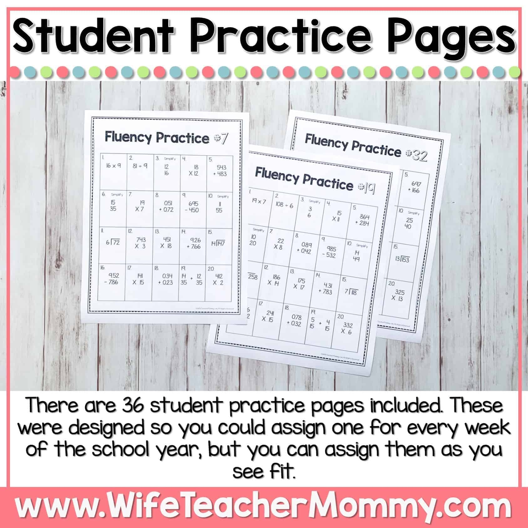 5th Grade Math Fluency Worksheets Educate Rejuvenate