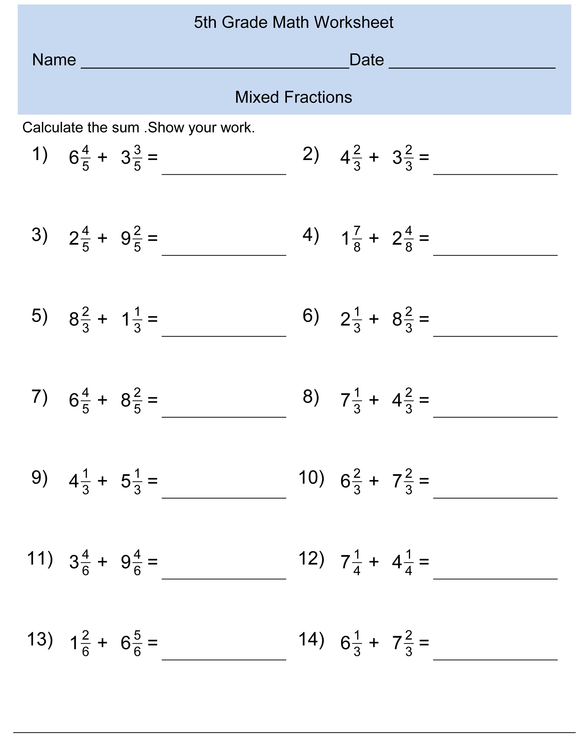 5th Grade Math Worksheets Word Lists And Activities GreatSchools Worksheets Library