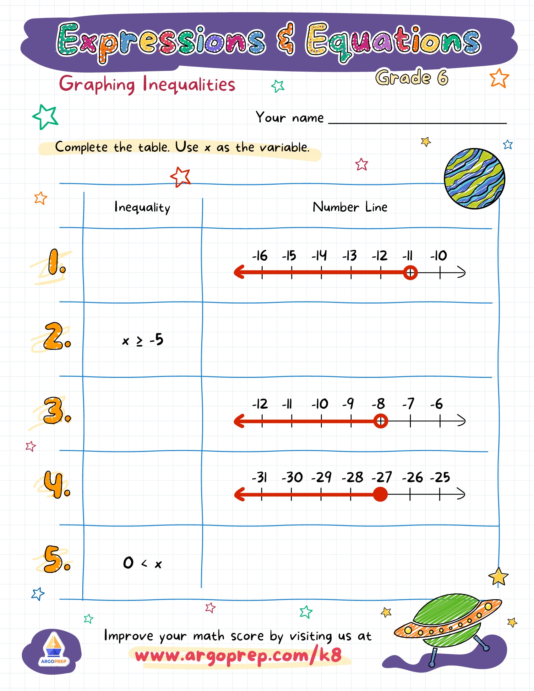 6th Grade Math Numerical Expressions amp Equations Worksheets For Free ArgoPrep