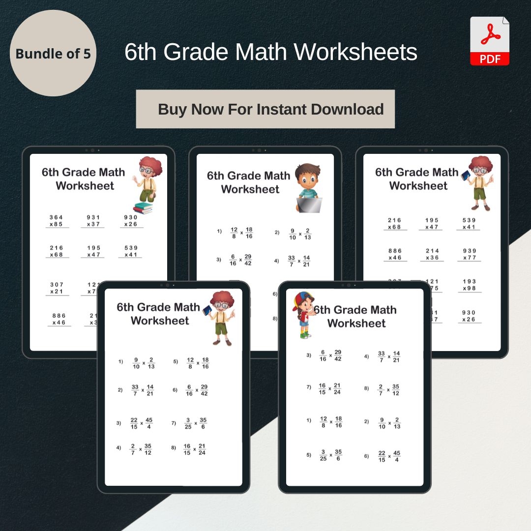 Minute Math Worksheets 6th Grade