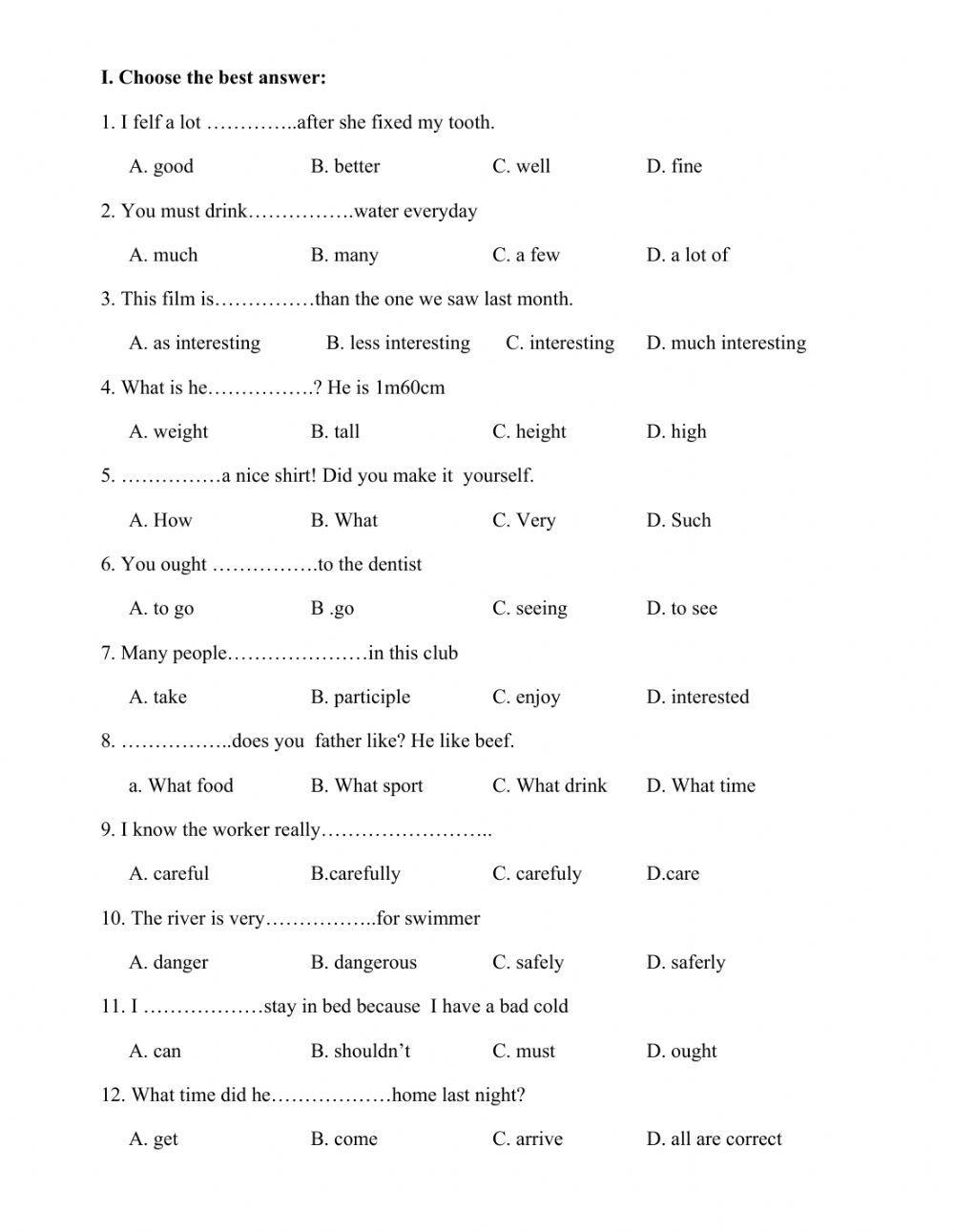 7th Grade Language Arts Worksheets Worksheets Library